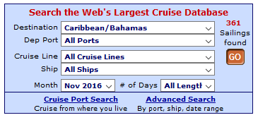 Cruise Booking Widget